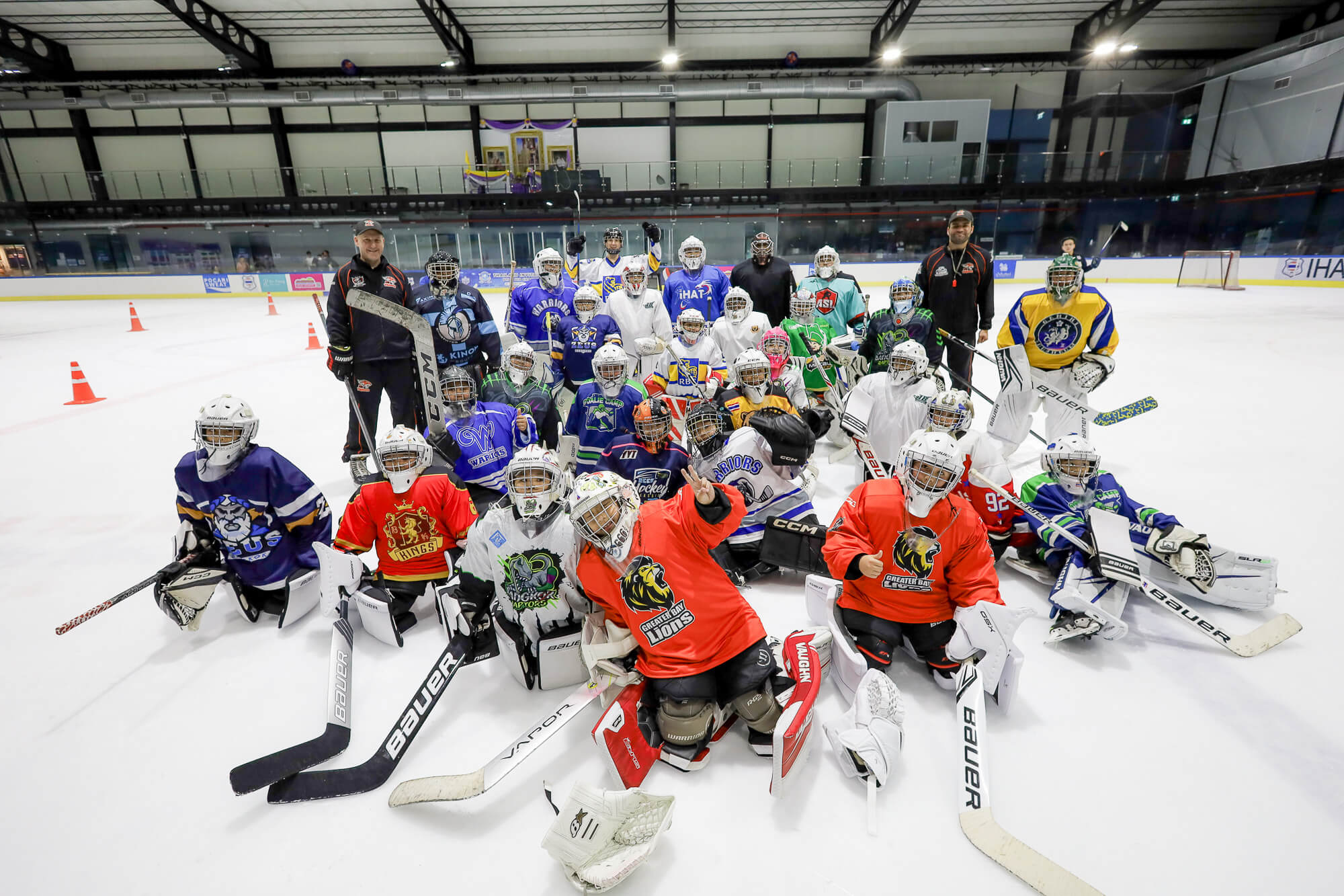 Goalies group at the training